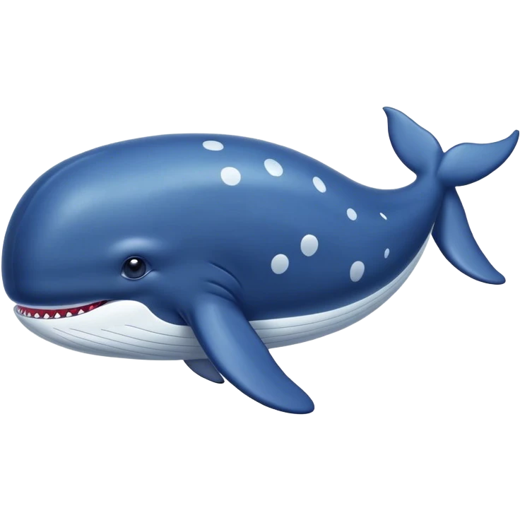 dark blue whale with smal white dots in body emoji