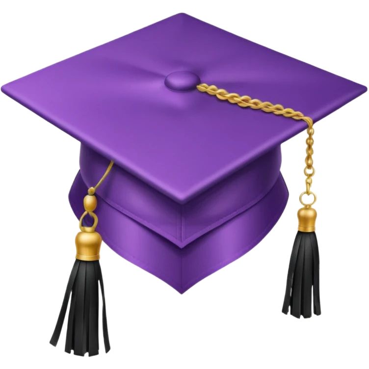 lilac standard graduation cap emoji