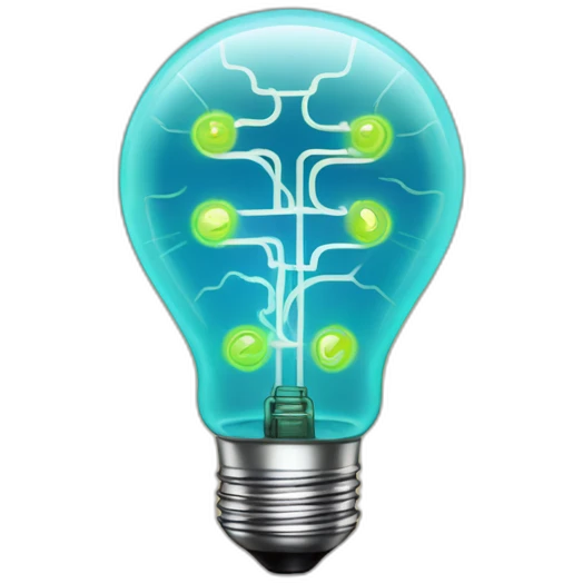 lightbulb illuminated by a circuit pattern emoji
