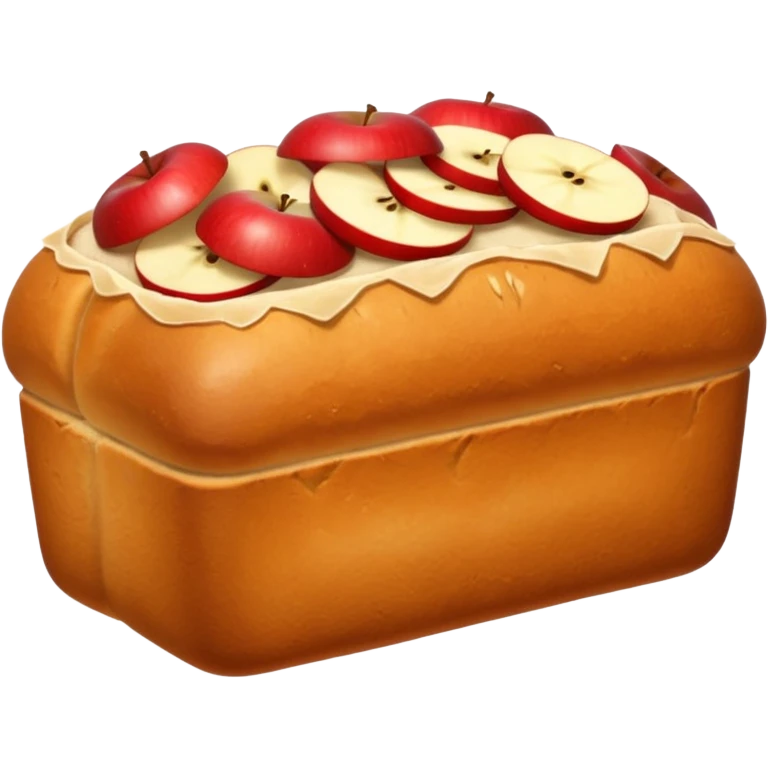 whole bread with small apple slices inside  emoji