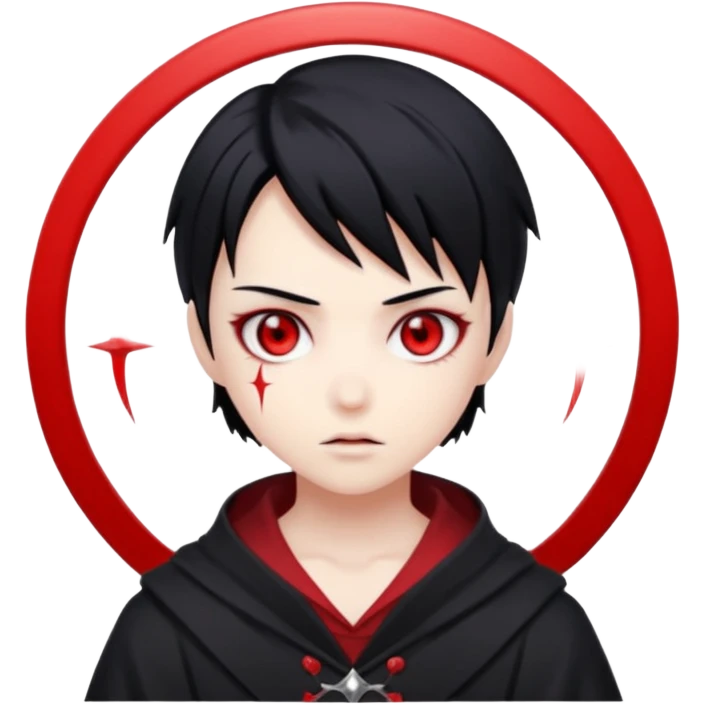 Stylish scary and anime style with magic emoji