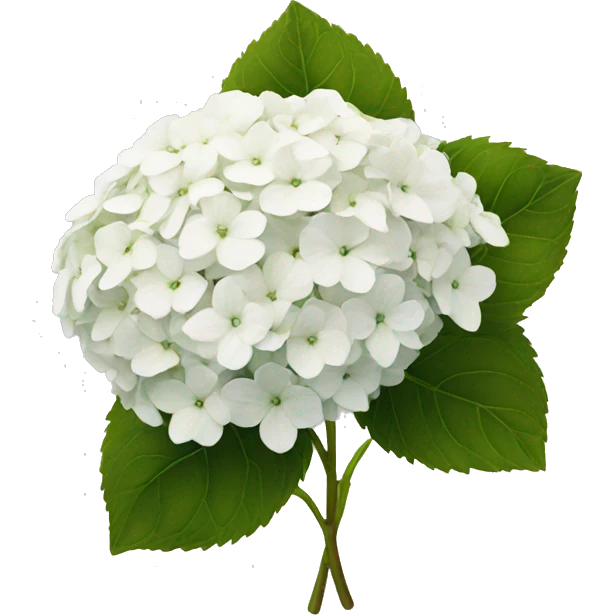 White hydrangeas  emoji