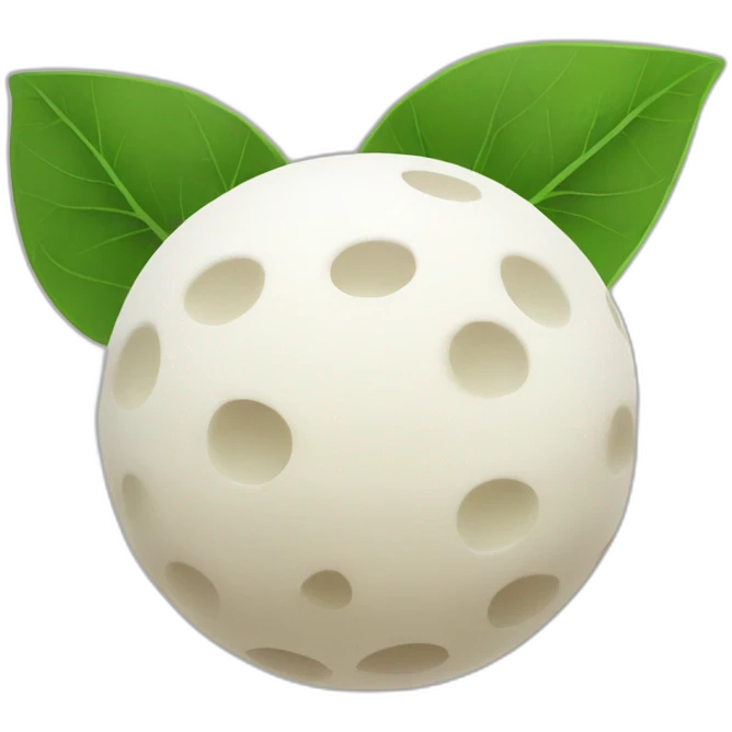 ball of mozarella + leaf emoji