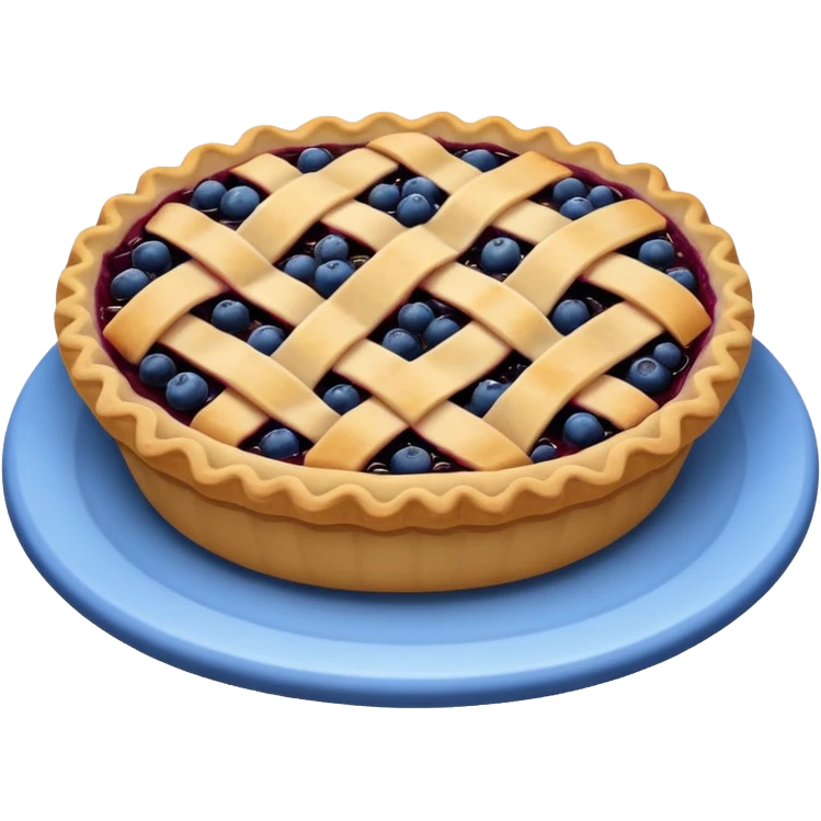 create a pie emoji, of a blueberry pie emoji