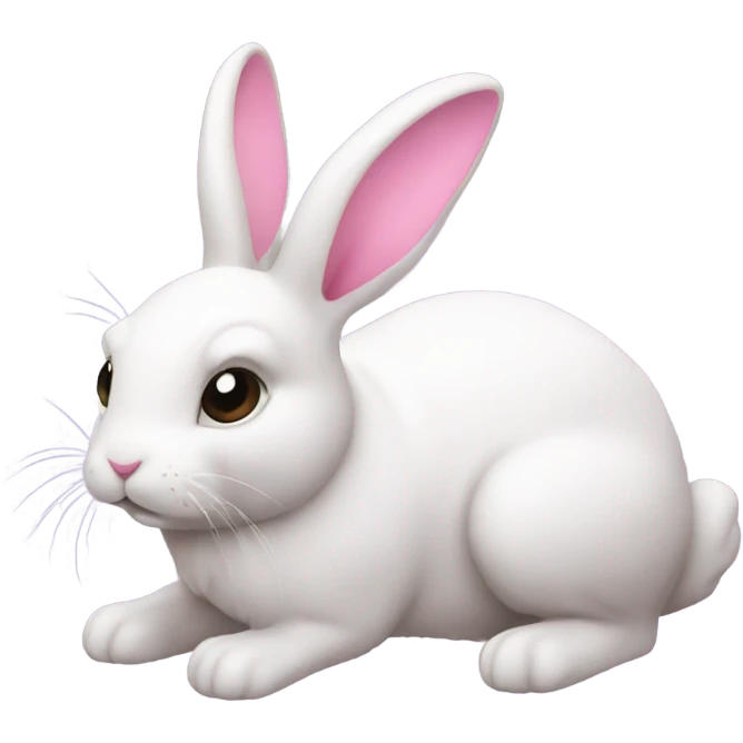 bunny with pink boe emoji
