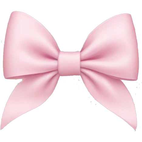 light pink bow on light pink bow emoji