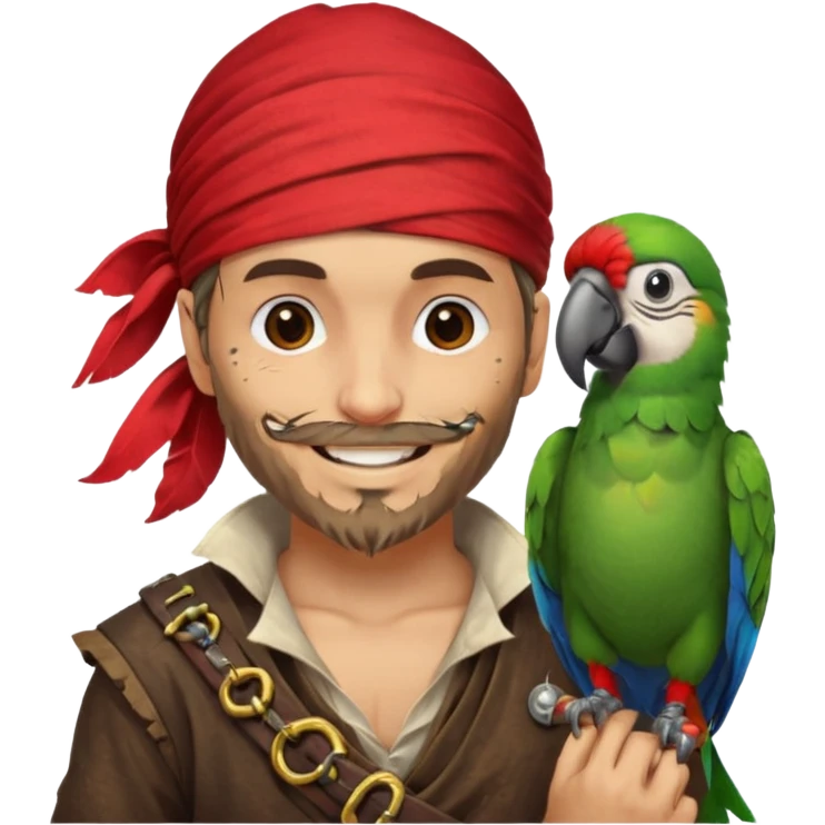 pirate and parrot emoji