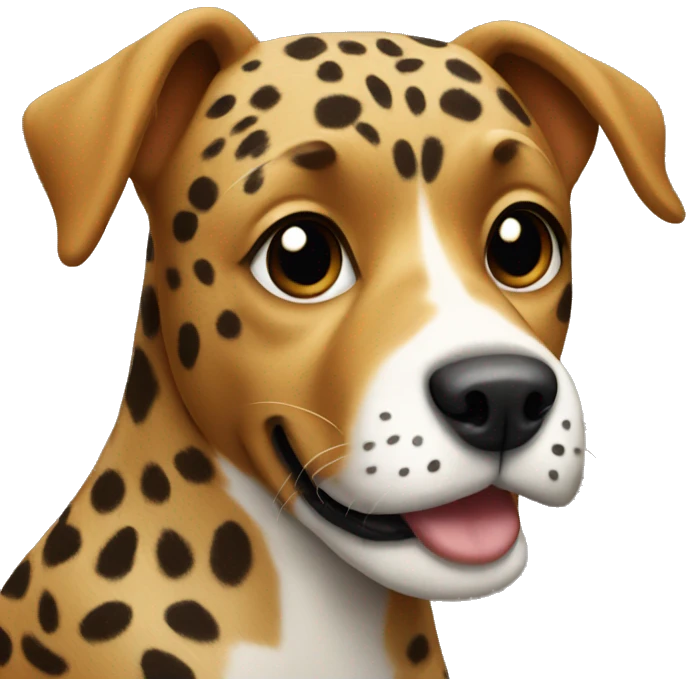 Dog with leopard print emoji
