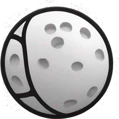 tennis ball black and white emoji