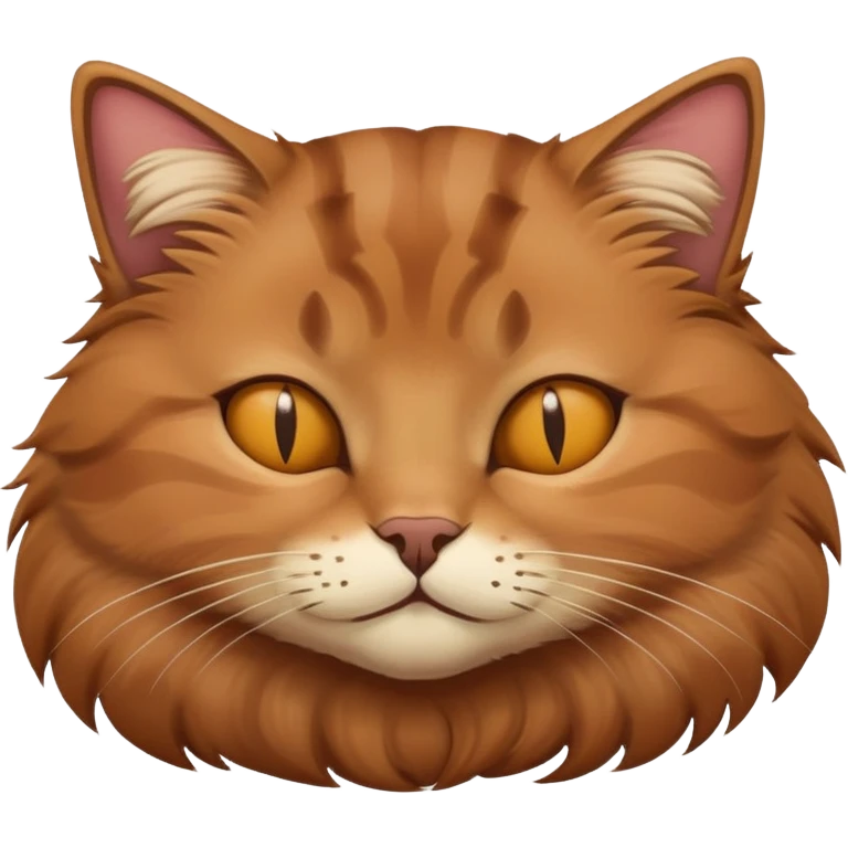 Brown Cat sleep emoji