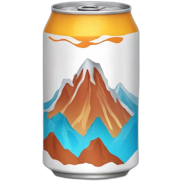 soda can with a moutain on emoji