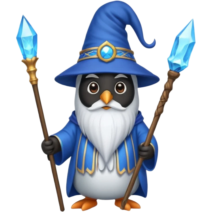 Penguin Wizard emoji