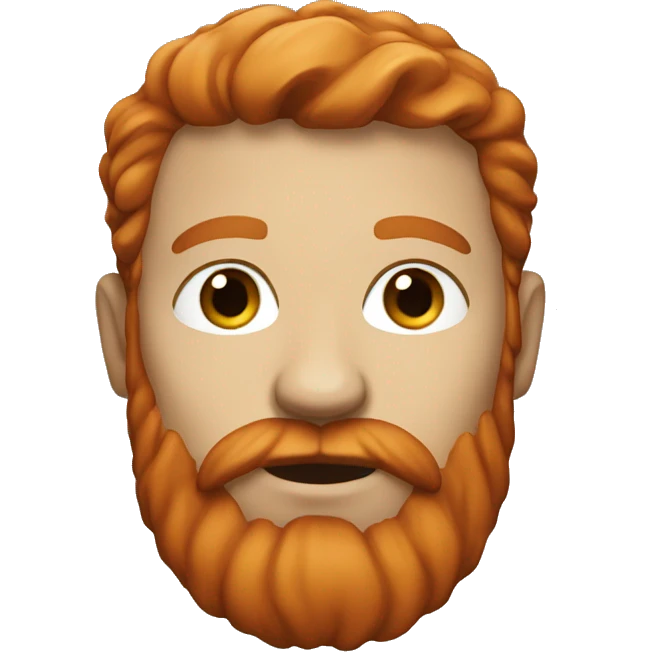 White male red beard  emoji