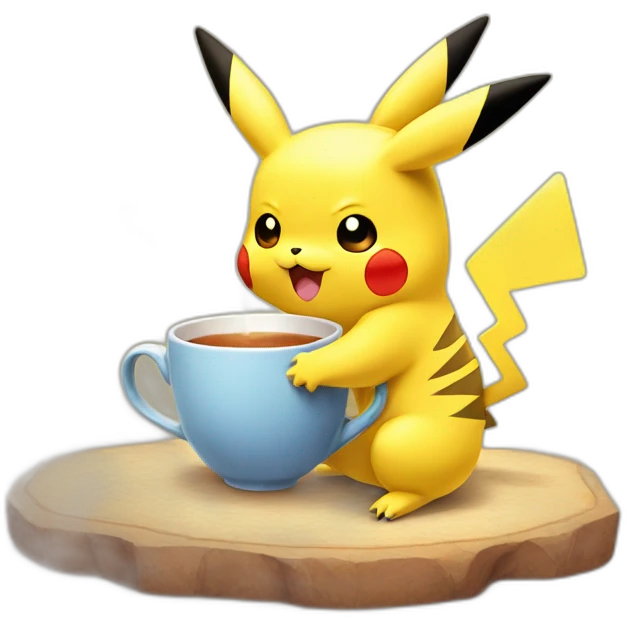 pikachu sapping tea emoji
