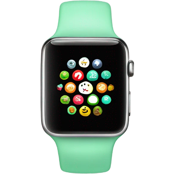 Mint green Apple Watch emoji