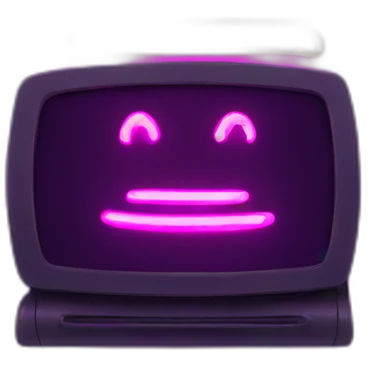 neon sign with away text emoji