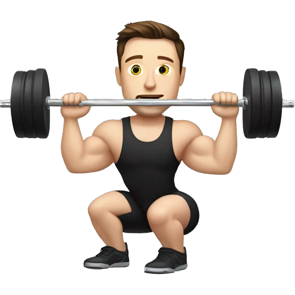 elon musk lifting weights like a powerlifter  emoji