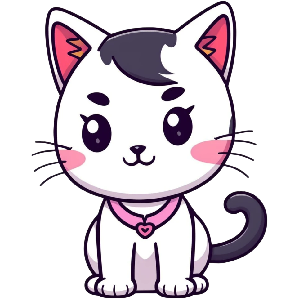 beautiful cat girl with cat ears emoji
