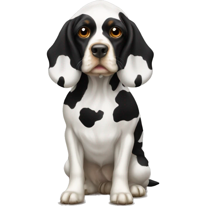 Cocker spaniel in a cow costume  emoji