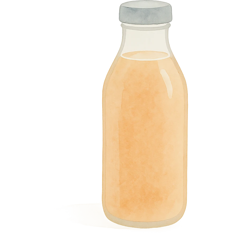 a bottle of orange juice emoji