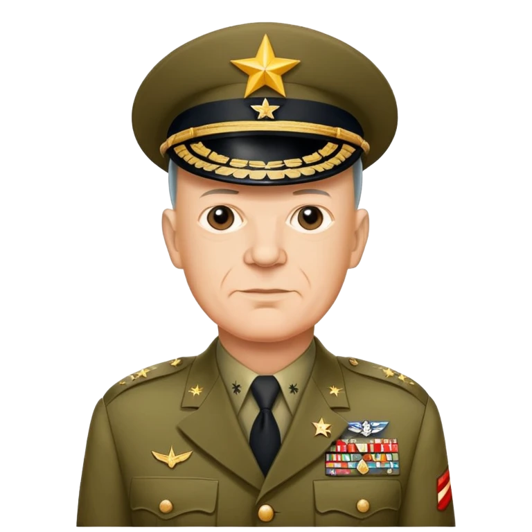 General Eisenhower in military uniform with five stars, World War II era emoji