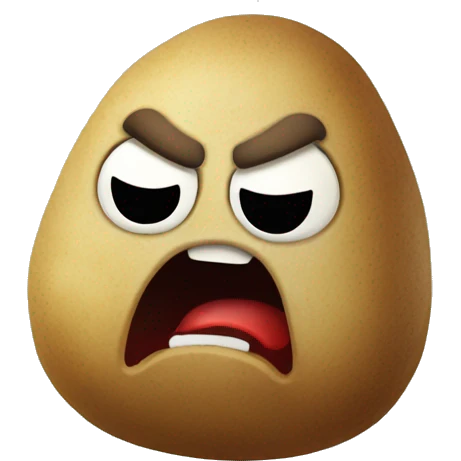 angry potato vampire  emoji