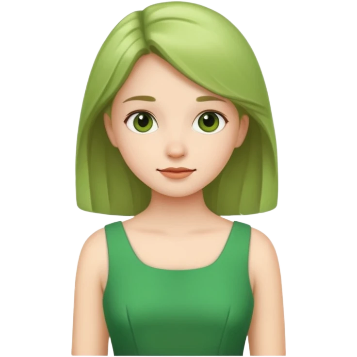 girl in green dress emoji