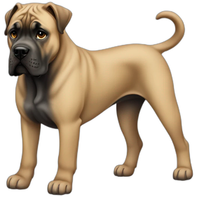 dog Cane Corso color fawn full body emoji