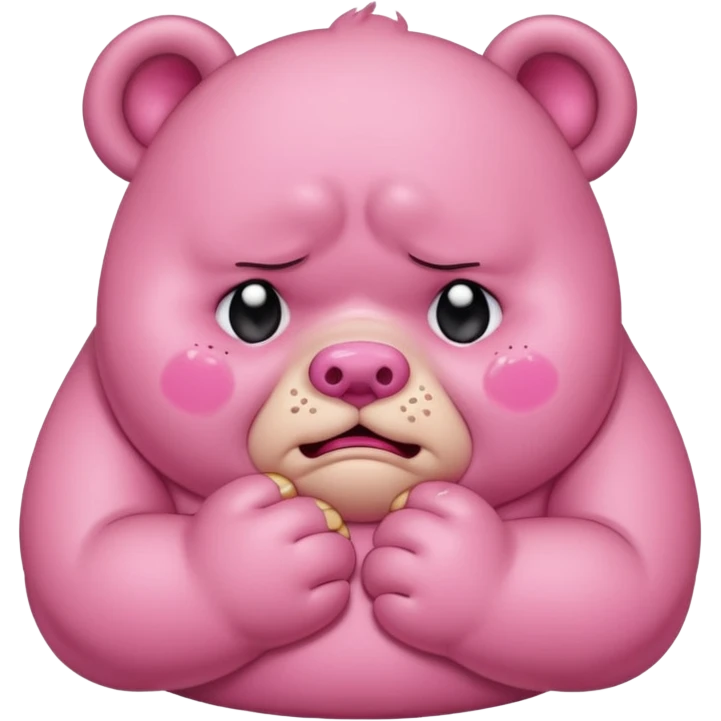 FAT carebear that is crying. emoji
