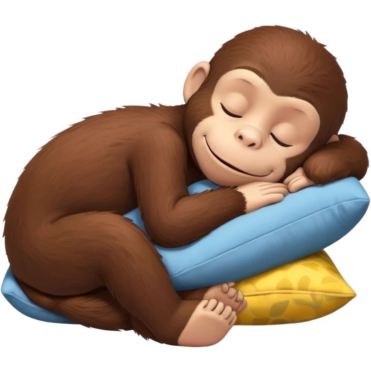 sleeping curious george emoji