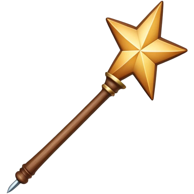 magic wand wooden emoji