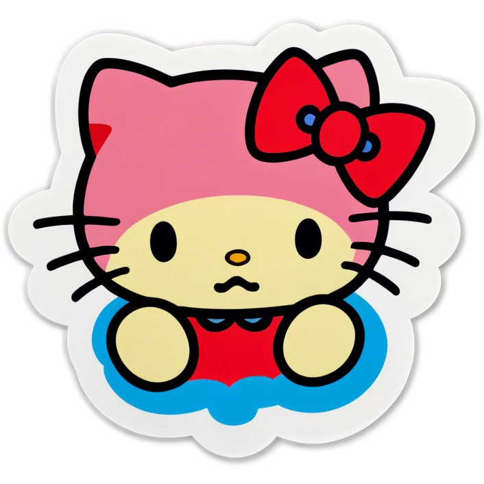 Crying hello kitty emoji