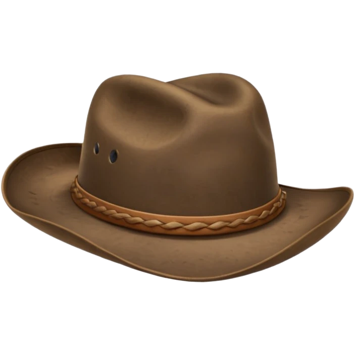 cloth cowboy hat, not knitted. emoji