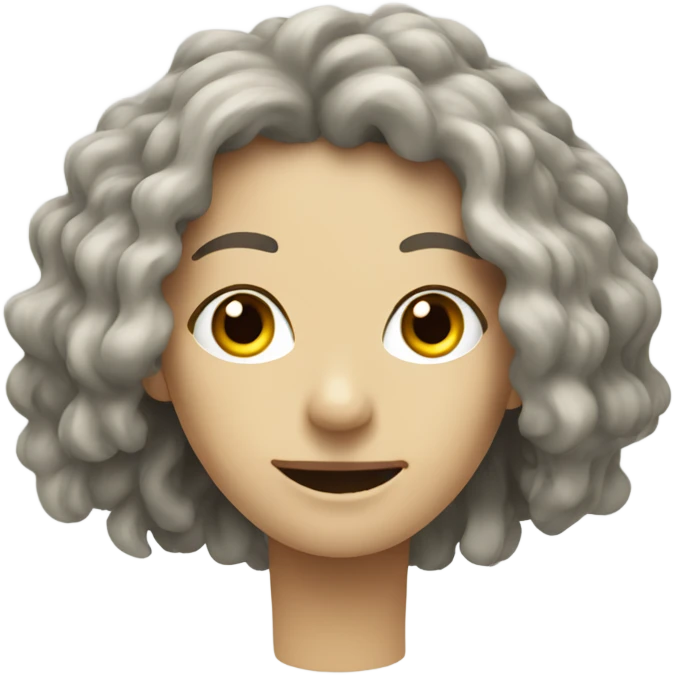 Flat mop grey beige  emoji