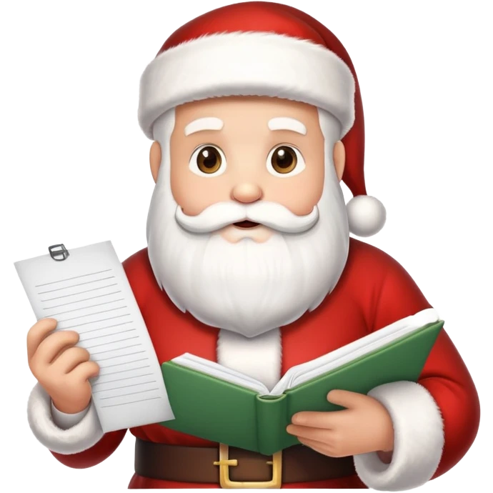 Elegant Santa with list  emoji