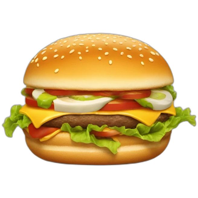 Renard qui mange un burger emoji