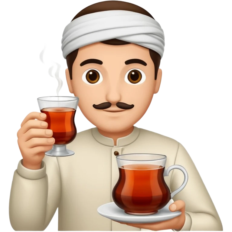 man holding turkish tea emoji
