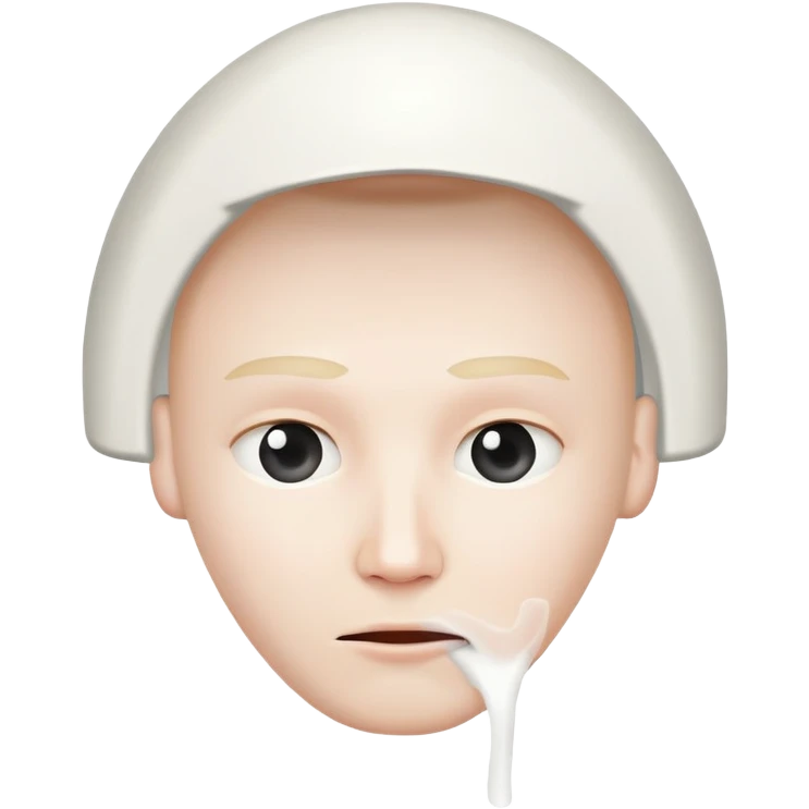 White toilet with a person's head visible in the bowl emoji