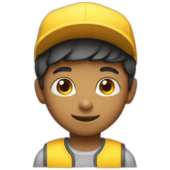 Boy wearing Yellow cap emoji