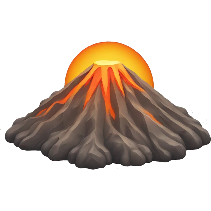 calm volcano, relief emoji