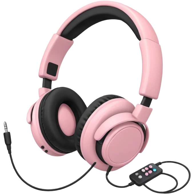 pastel pink headphone with controller  emoji