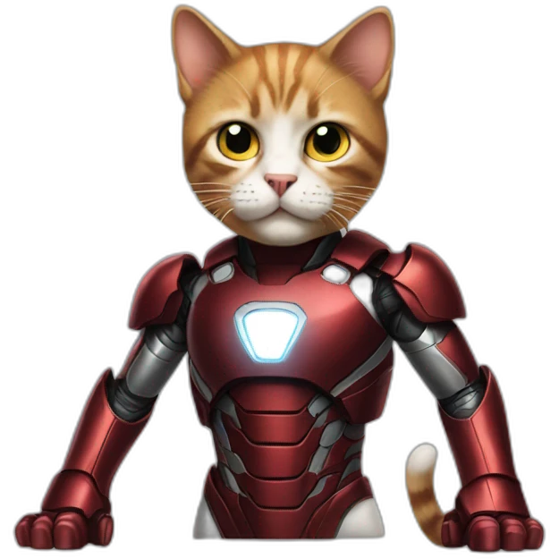 cat in iron man suit full body emoji