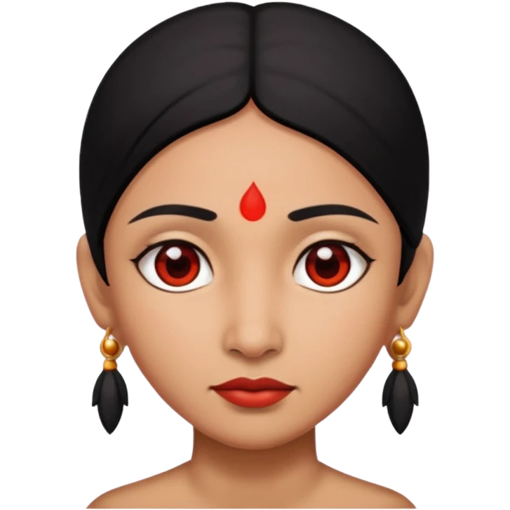mache ienen inder miot roten punkt auf stirn schwarze haare und braune haut emoji