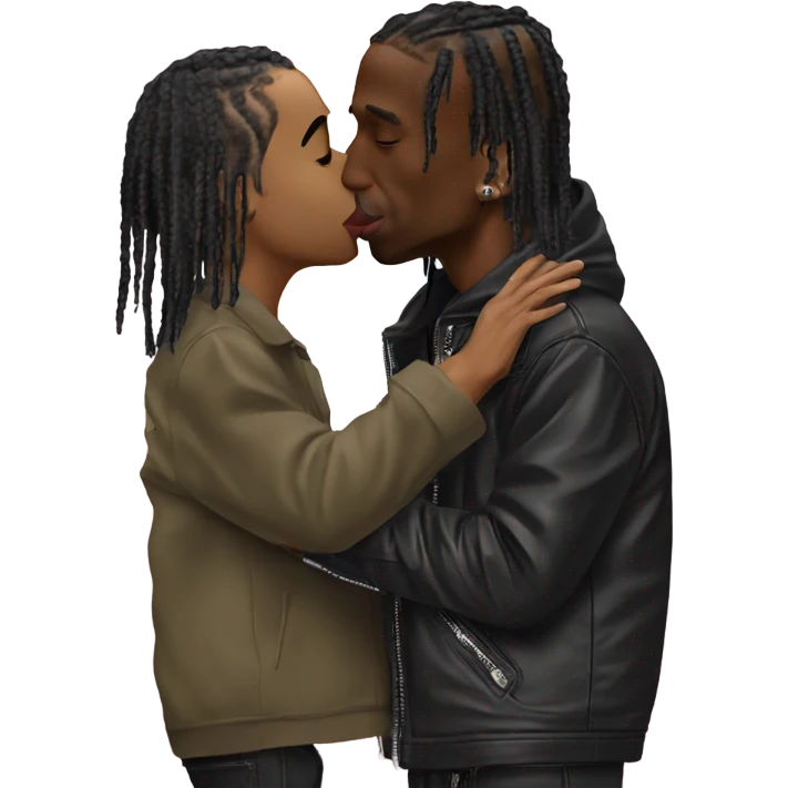 Travis Scott kissing Travis Scott  emoji