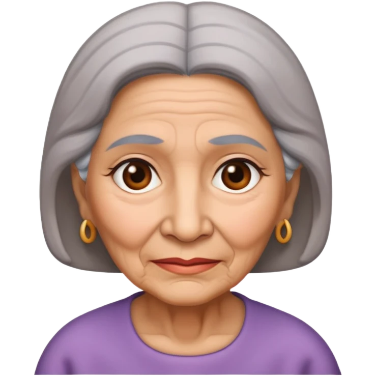 shy old hispanic woman emoji
