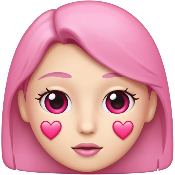 Gesicht mit Herzen in Pink emoji