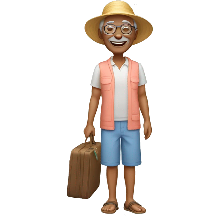 Retired teacher on vacation emoji