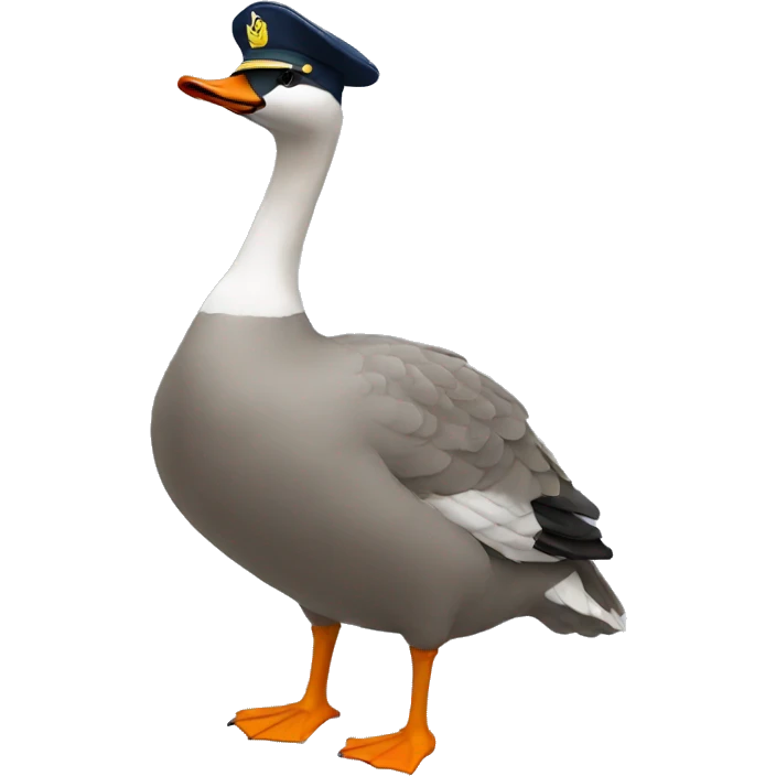 military goose saluting emoji