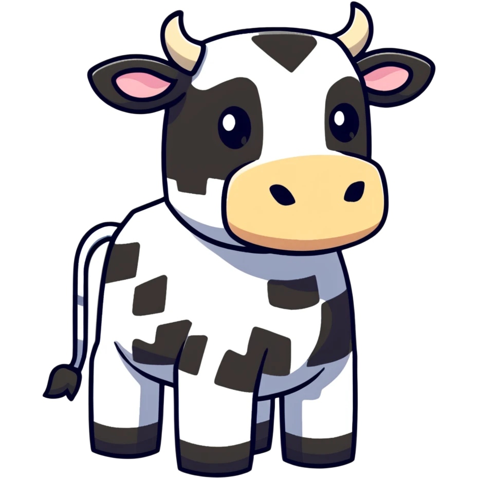 Minecraft cow emoji