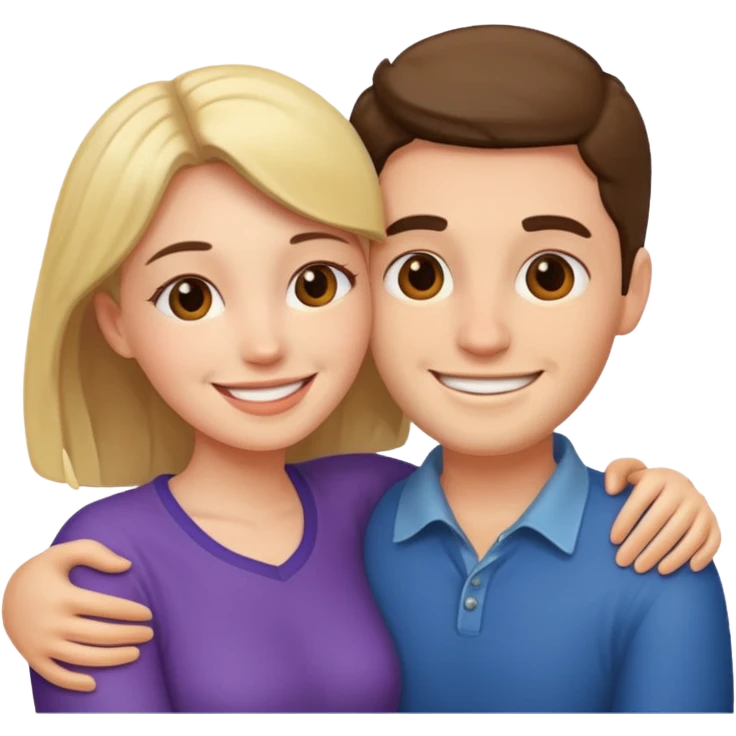Couple hugging emoji